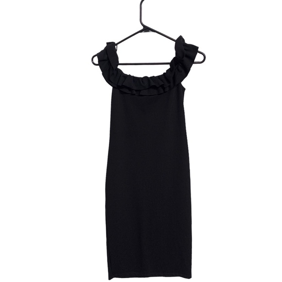 ZARA TRAFALUC OFF THE SHOULDER BODYCON MIDI DRESS - Picture 6 of 14
